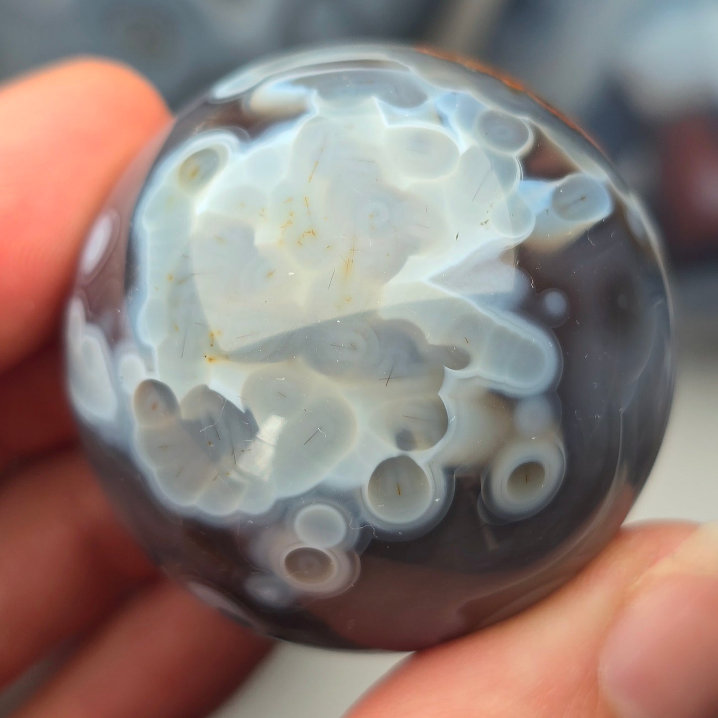 Mozambique Agate Sphere 🩵