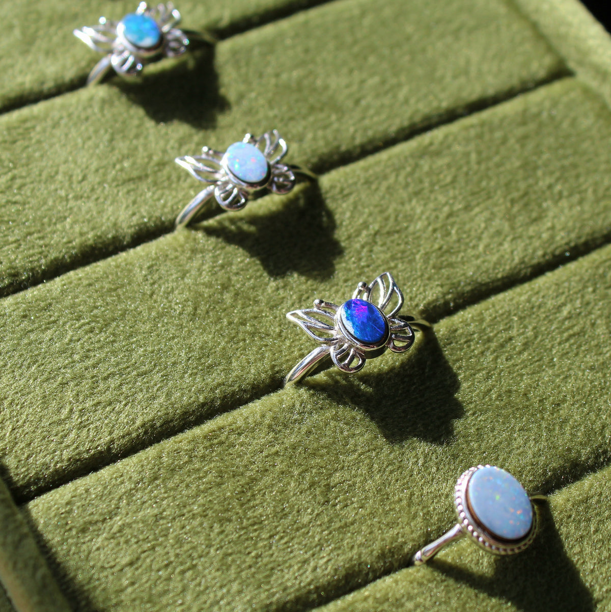 Opal Ring • 925 Sterling Sliver • Size Adjustable