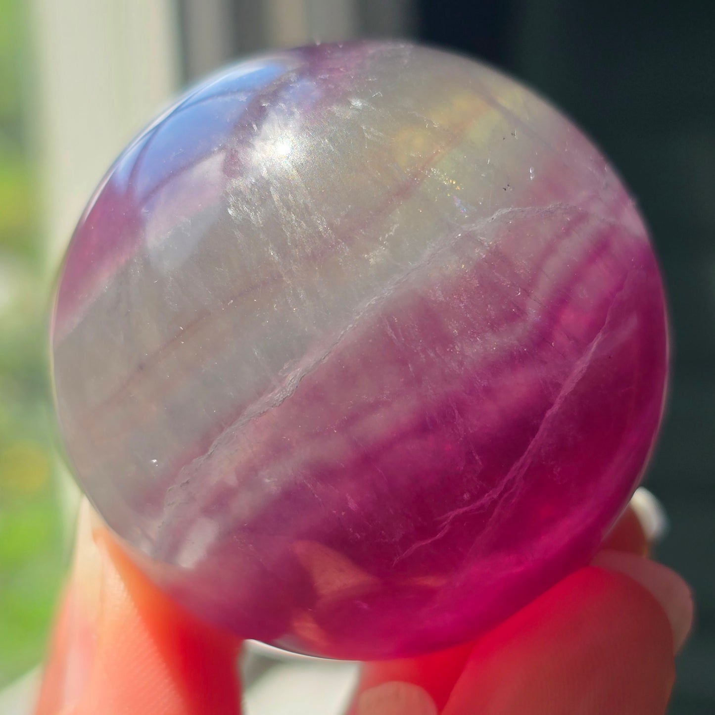 Rainbow Fluorite Sphere 🌈