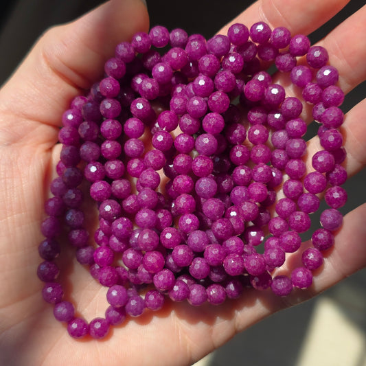 Faceted Ruby Bracelet