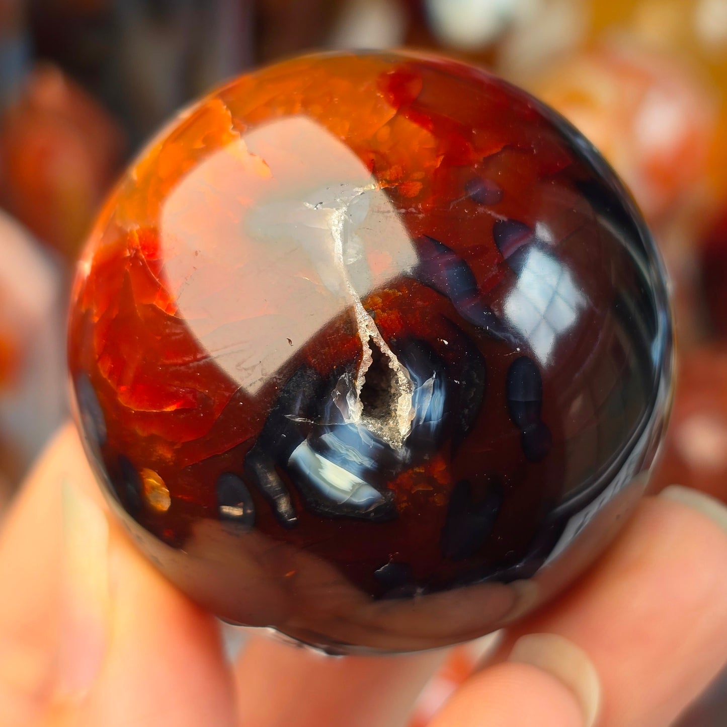 Moody Carnelian Sphere 🖤