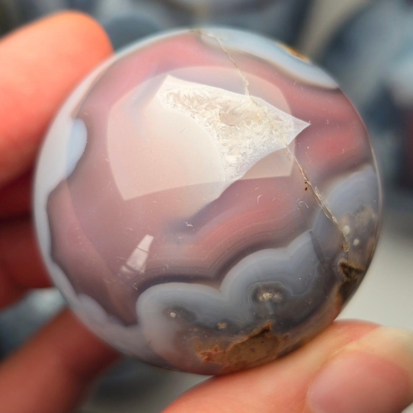 Mozambique Agate Sphere 🩷