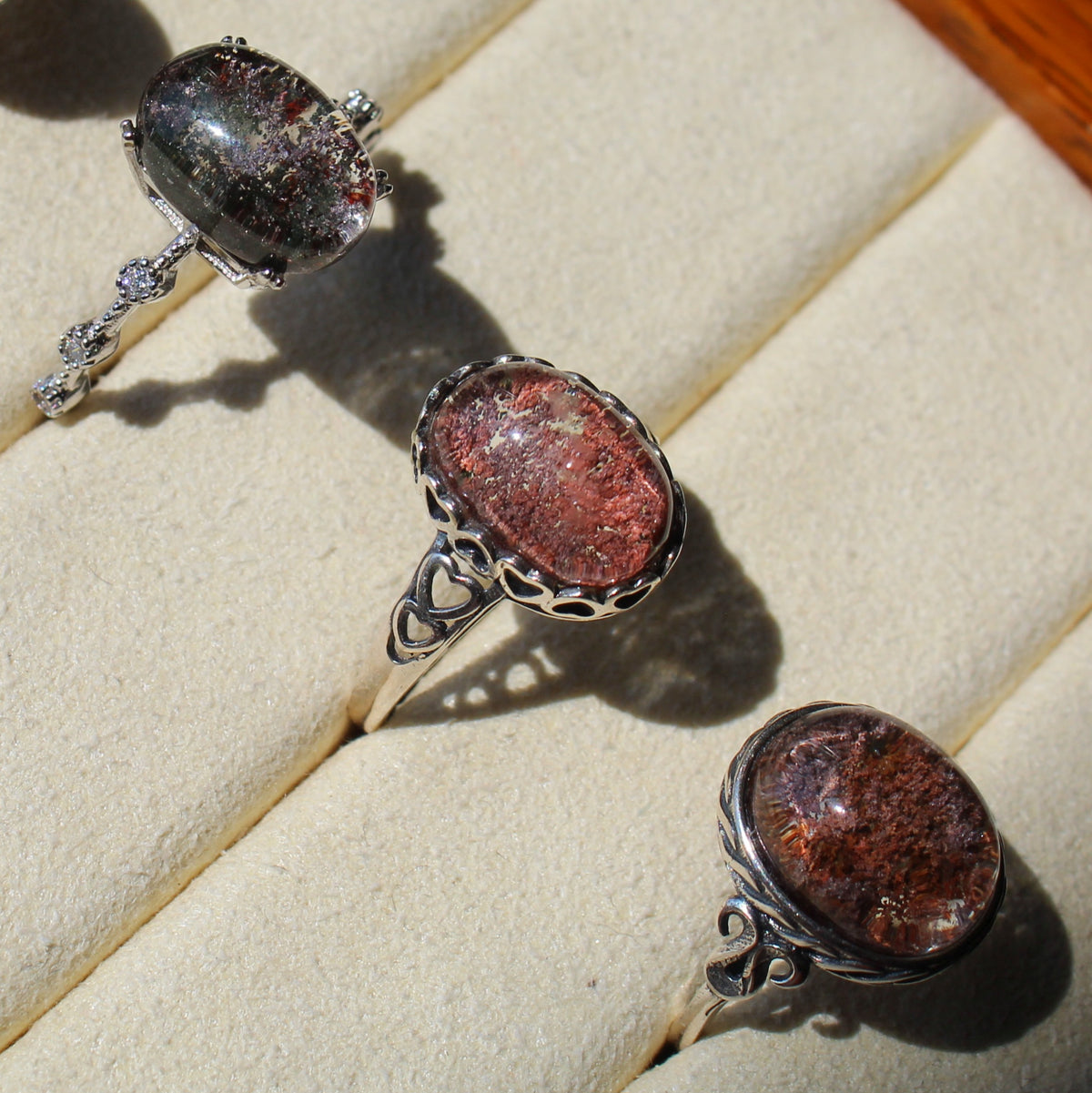 Garden Quartz Ring • 925 Sterling Sliver • Size Adjustable
