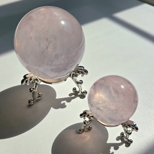 Ornate Silver Sphere Stand