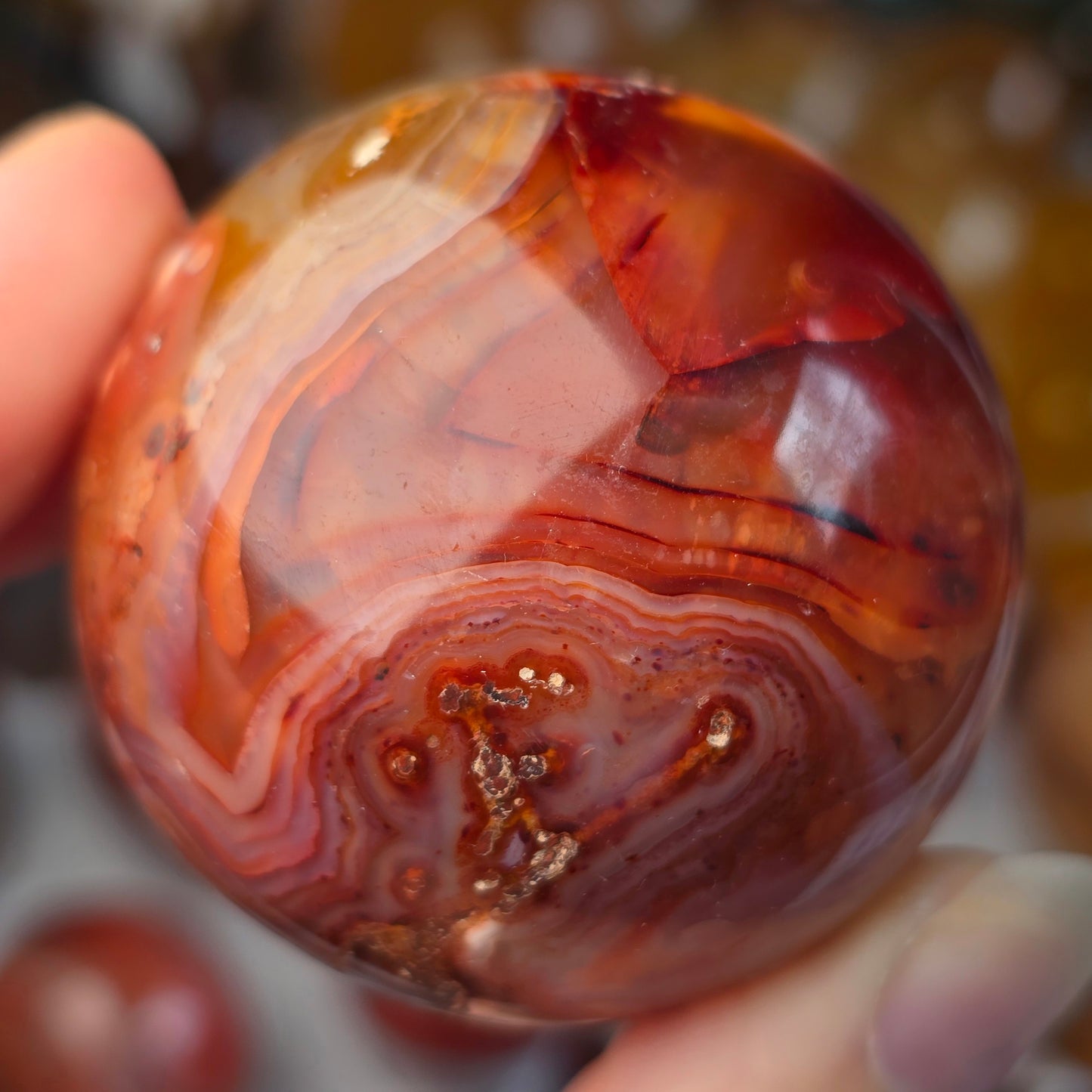 Funky Carnelian Sphere ❤️