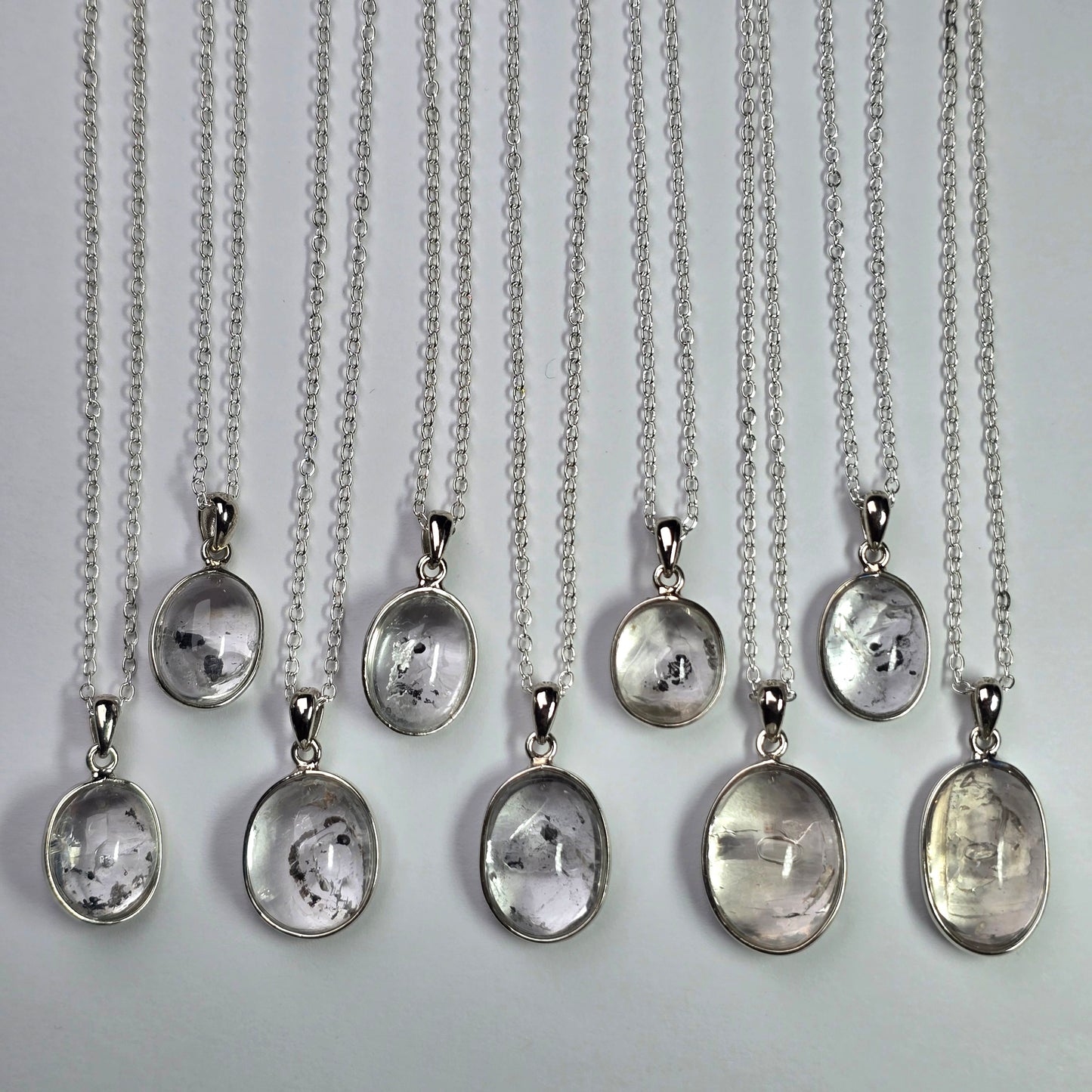 Dainty Quartz Enhydro Crystal Pendant