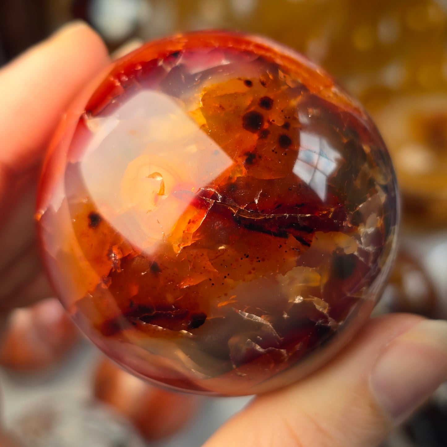 Funky Carnelian Sphere ❤️