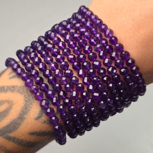 Faceted Amethyst Bracelet