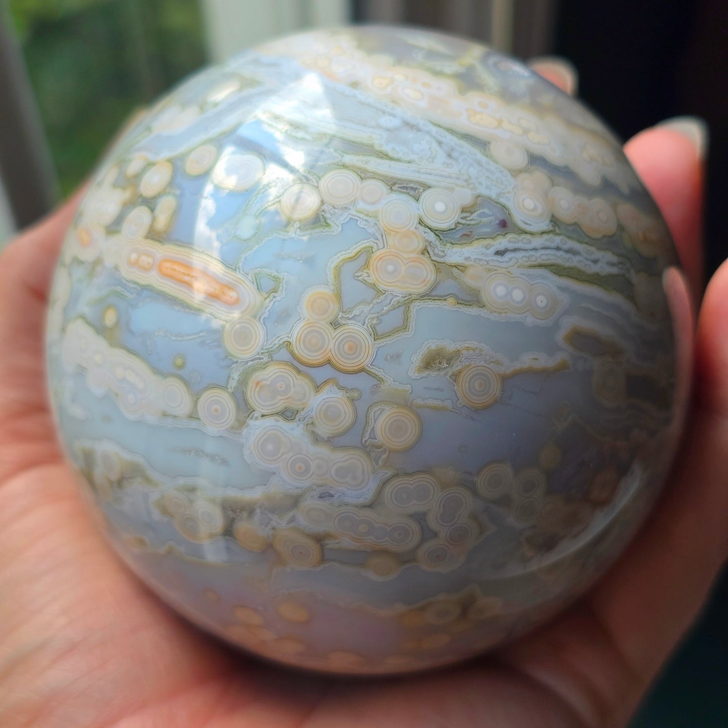 XL Orbicular Jasper Sphere 🩵