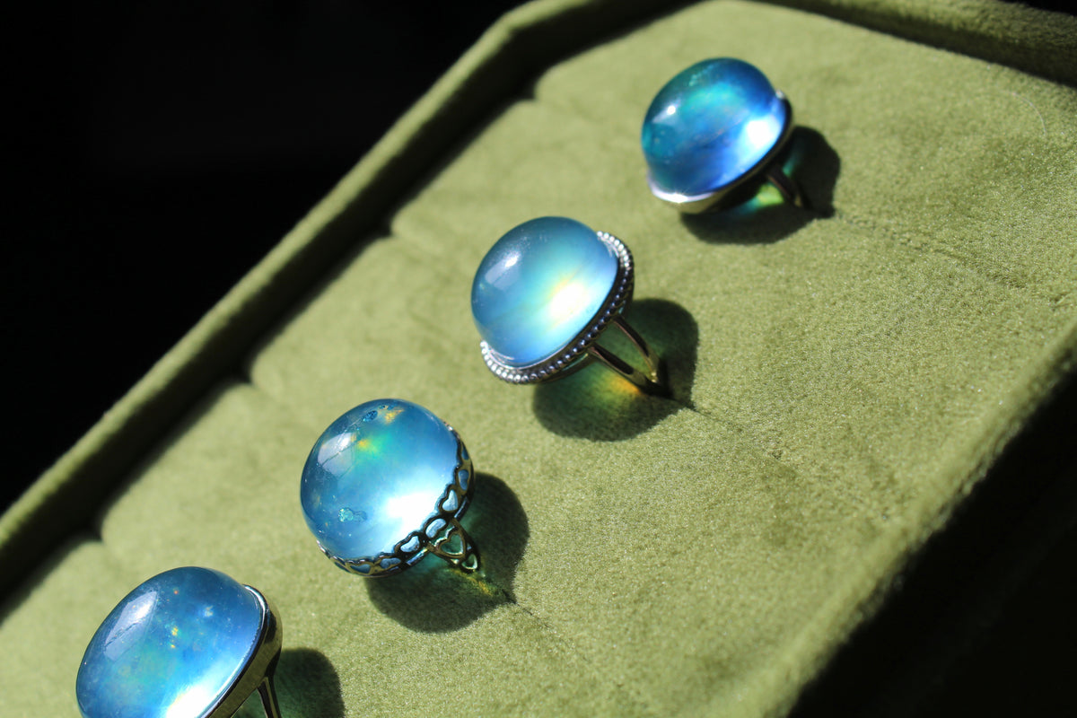 HQ Aquamarine Ring • 925 Sterling Sliver • Size Adjustable
