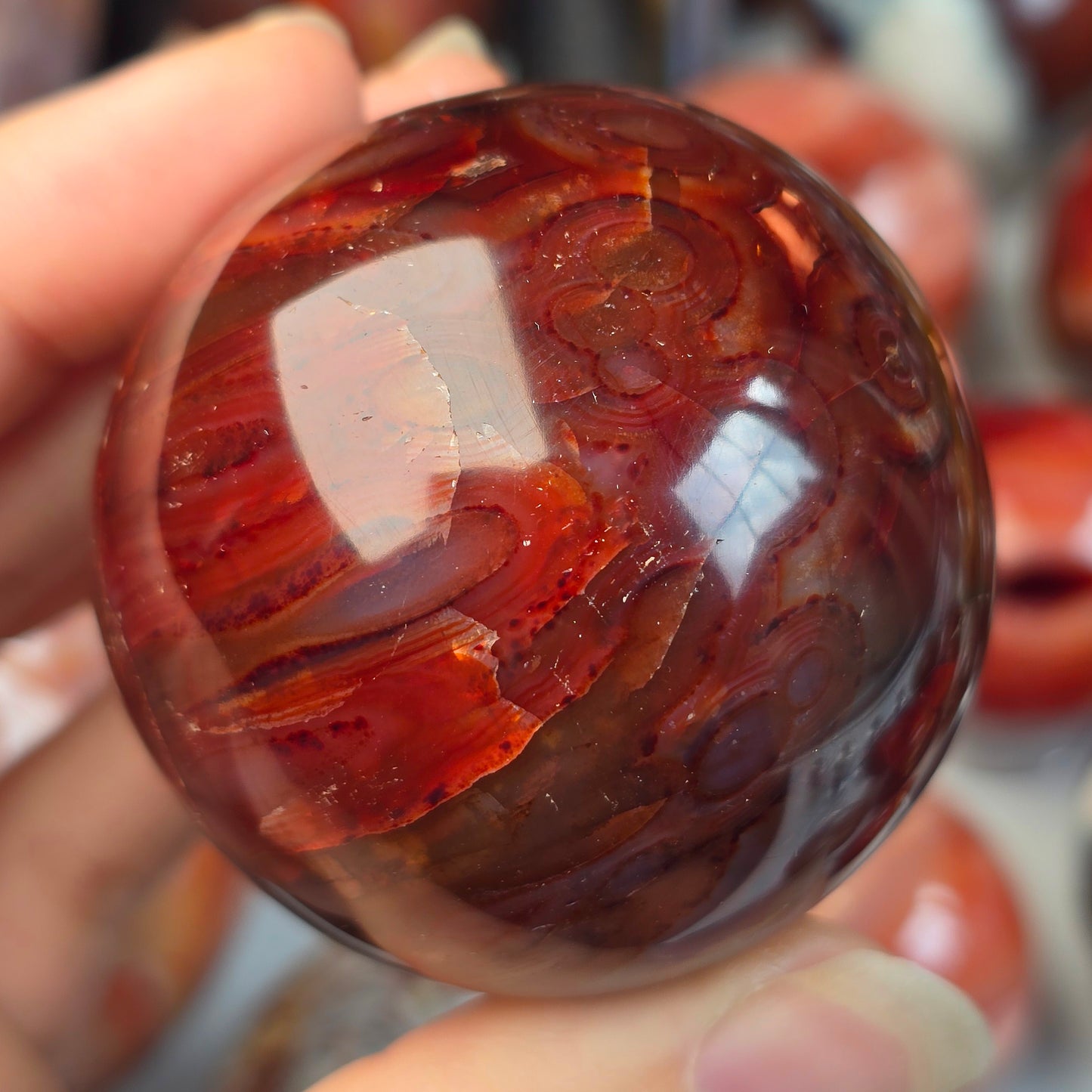 Funky Carnelian Sphere ❤️