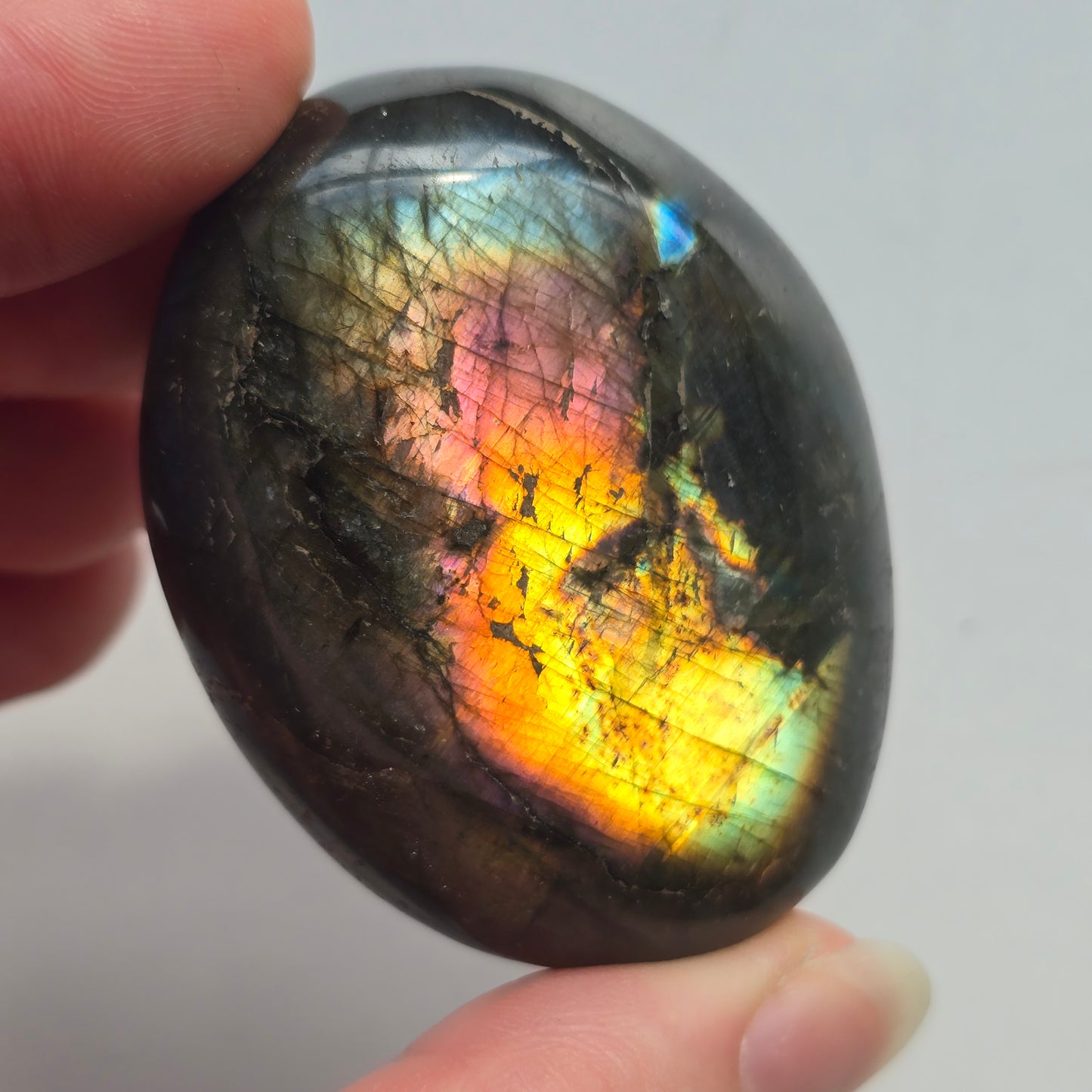 Rainbow Labradorite Palmstone