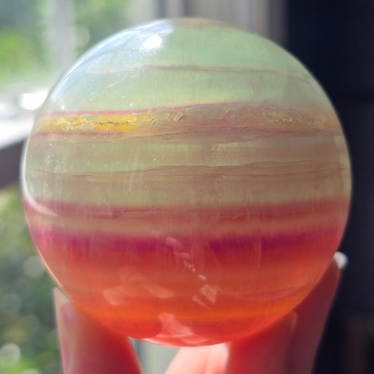 Rainbow Sherbet Fluorite Sphere 🍧