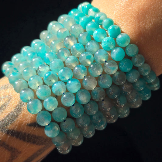 Amazonite + Quartz Bracelet
