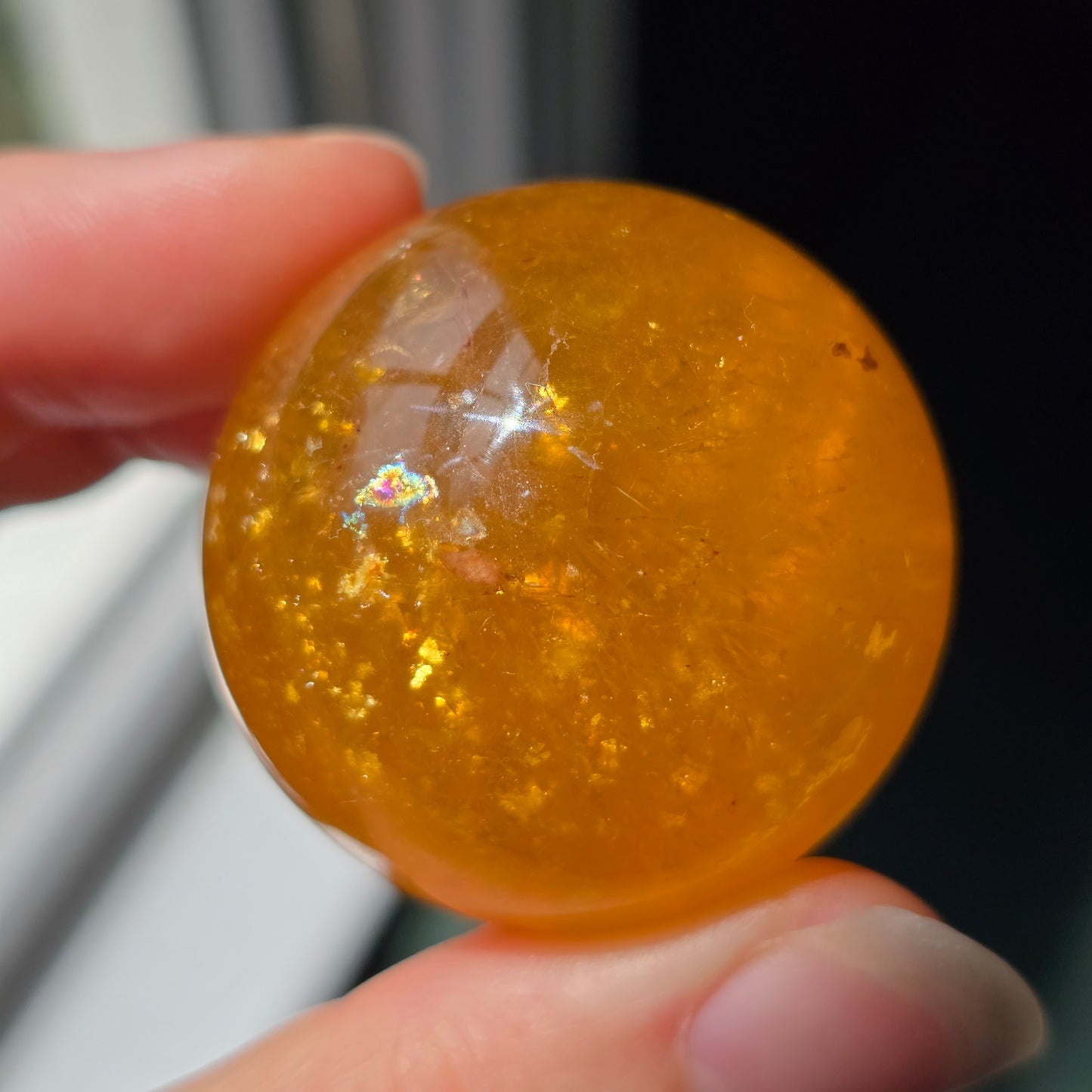 Yellow Fluorite w Mica Sphere ☀️💛