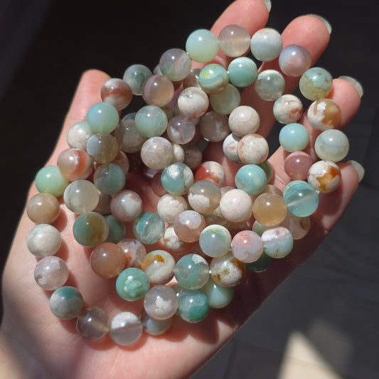 Green Flower Agate