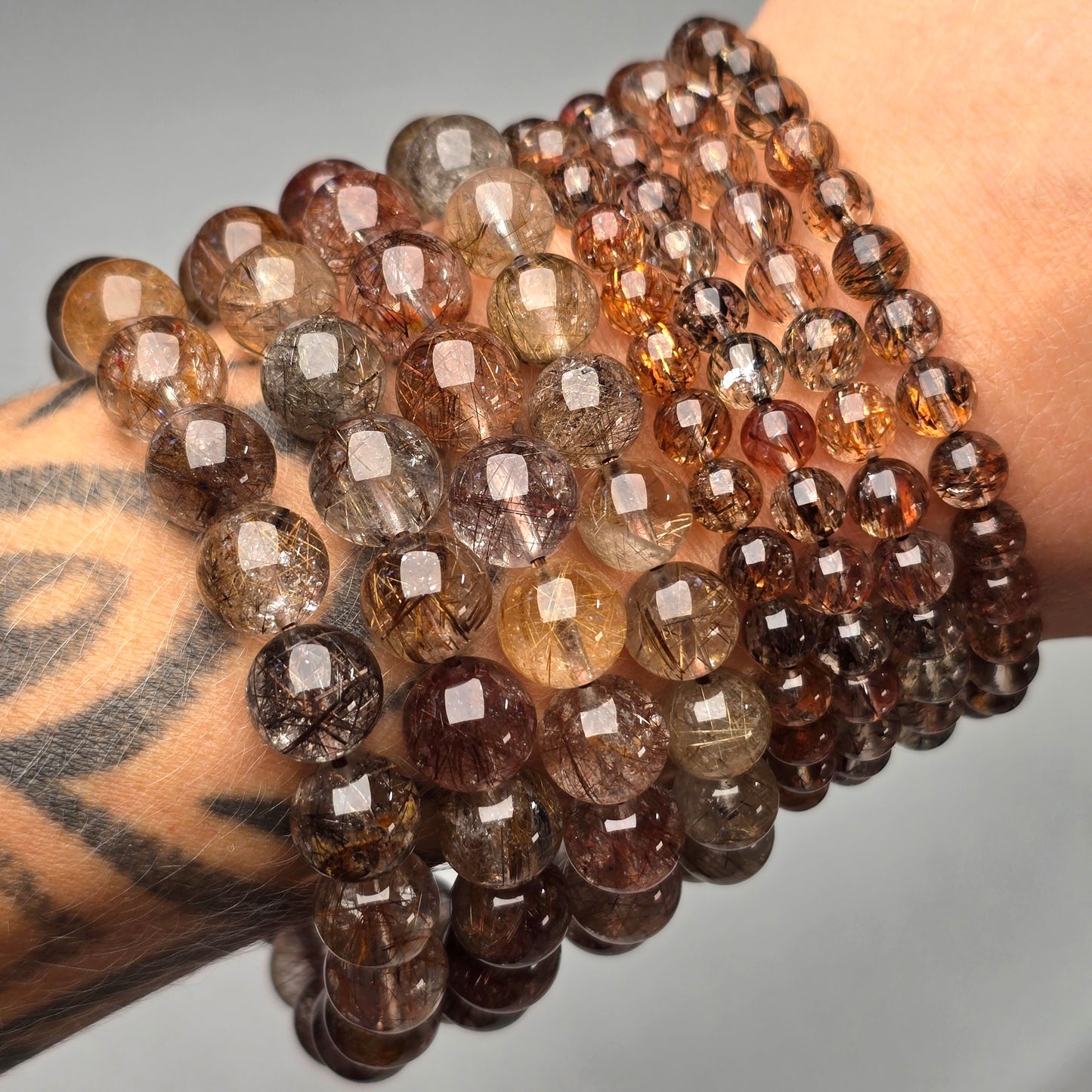Gold & Copper Rutile Bracelet