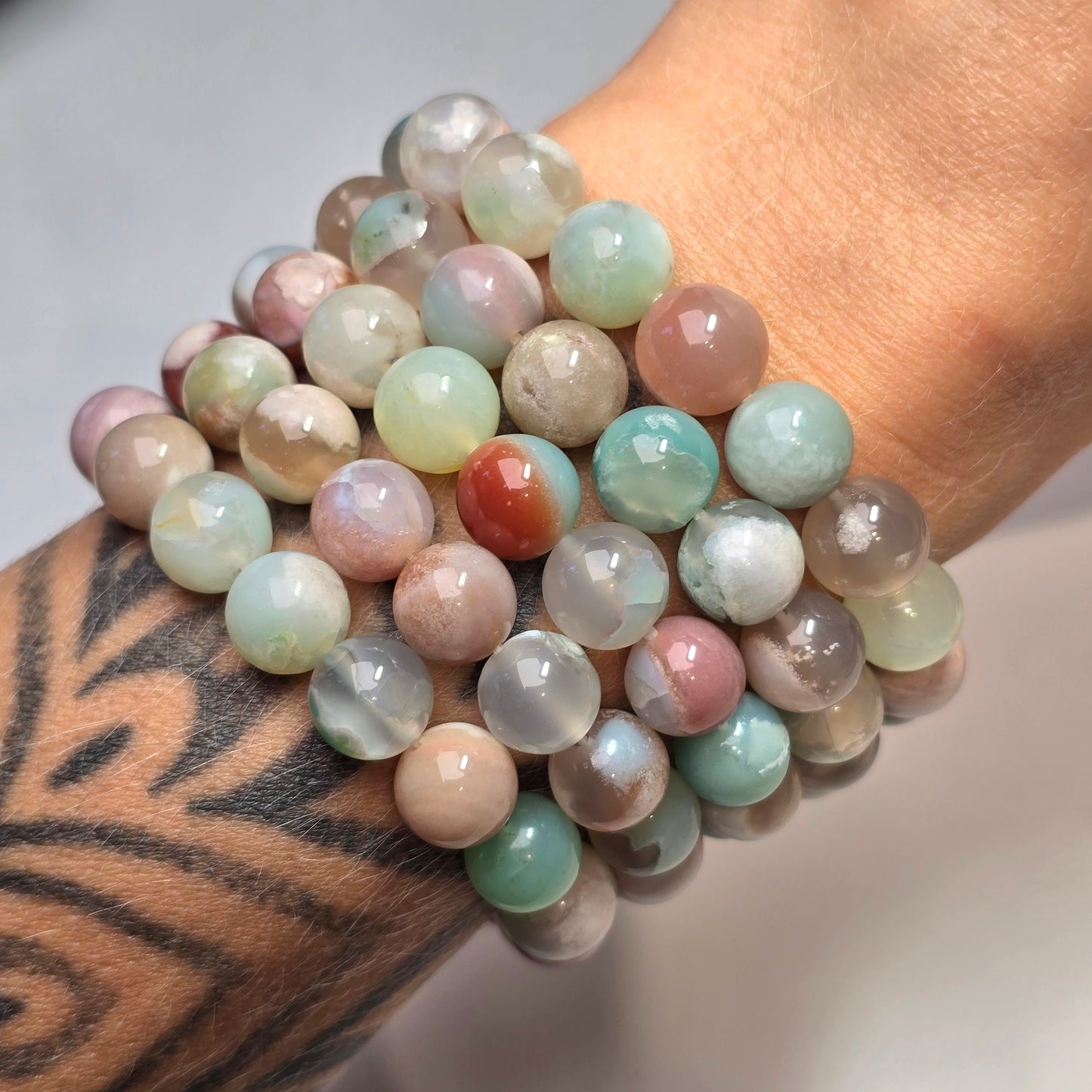 Green Flower Agate