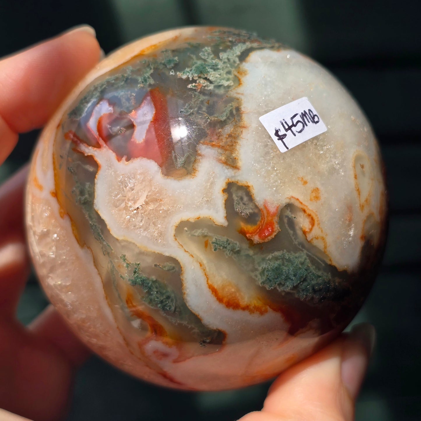 Red Moss Agate Sphere ❤️