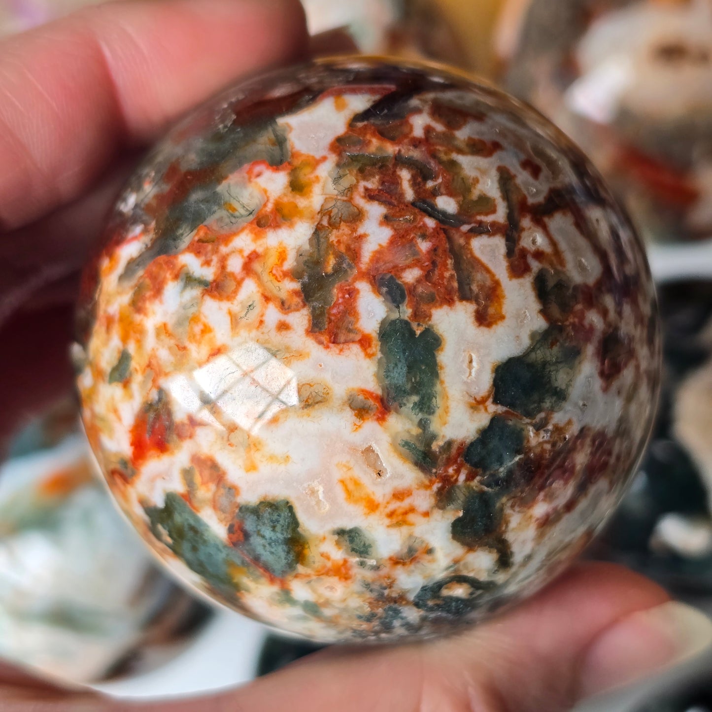 Red Moss Agate Sphere 🌿