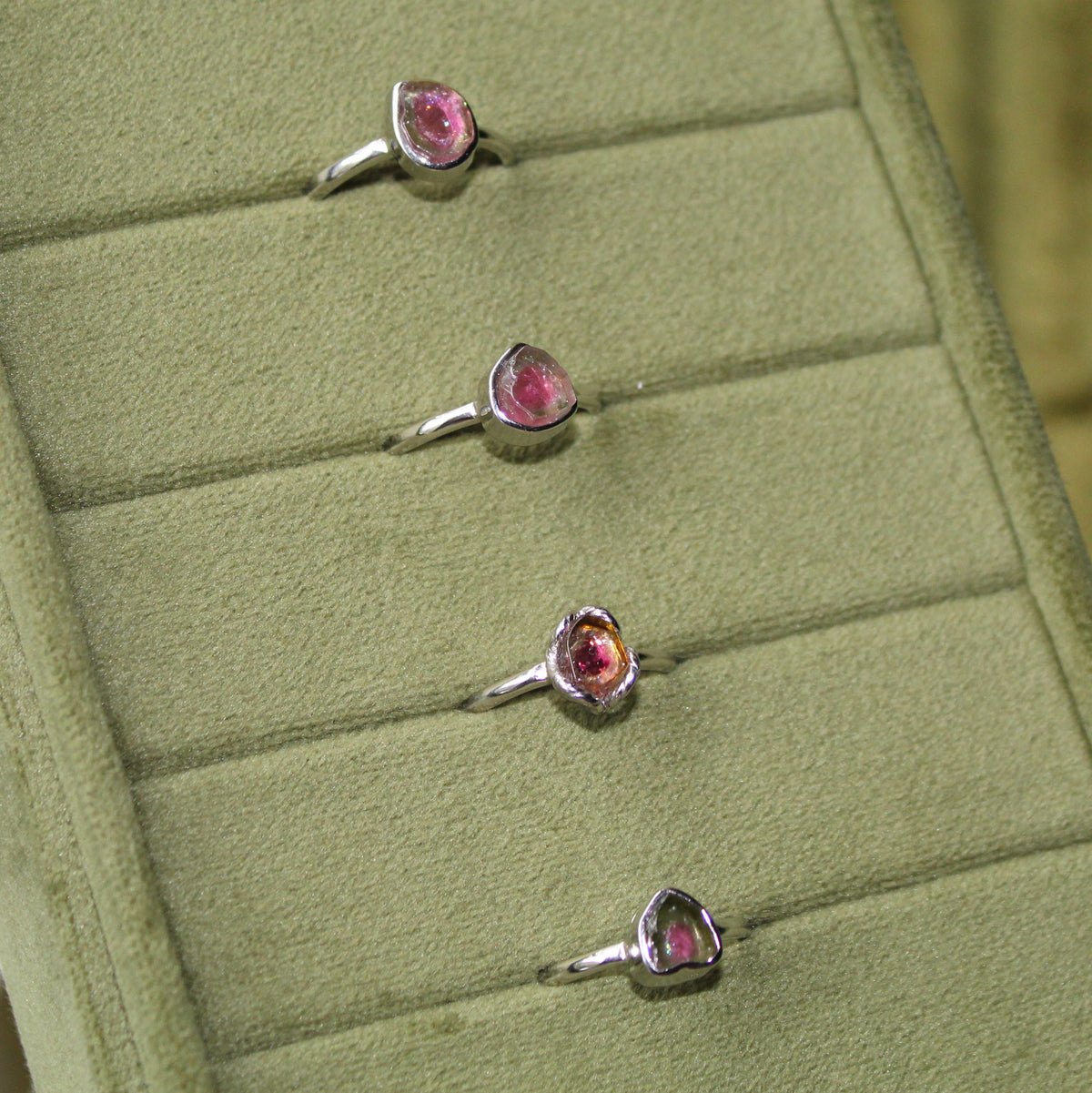 Tourmaline Ring • 925 Sterling Sliver • Size Adjustable