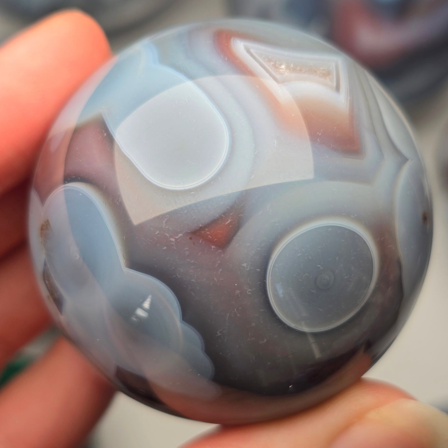 Mozambique Agate Sphere 🩵