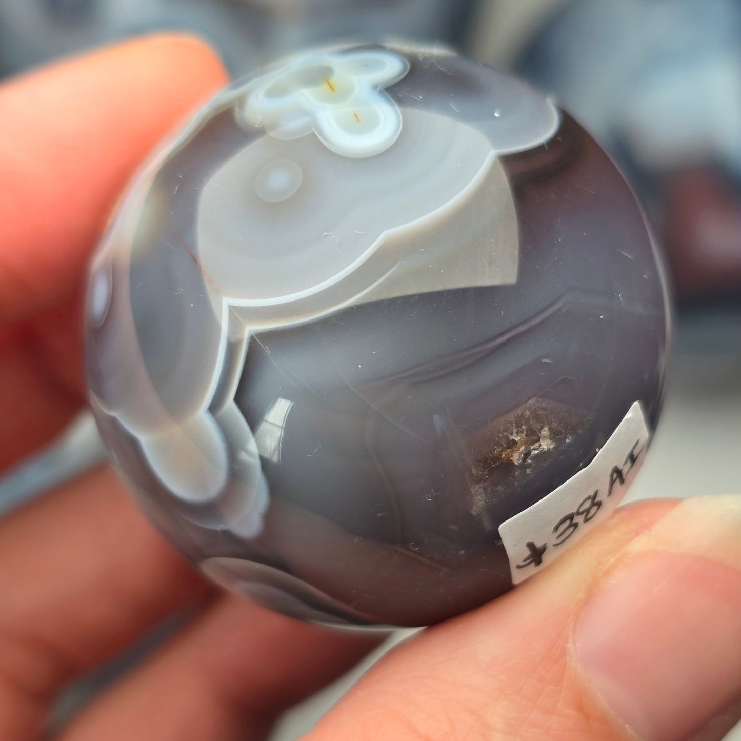 Mozambique Agate Sphere 🩵