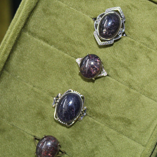 Iolite Ring • 925 Sterling Sliver • Size Adjustable